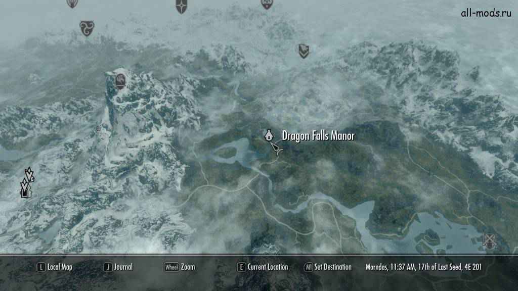  Skyrim    Dragon Falls Manor (RUS)