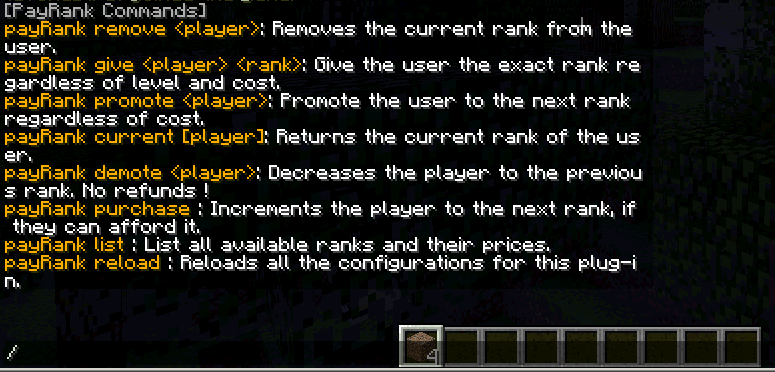  Minecraft 1.3.2   Bukkit   PayRank 1.2.3 [FUN/ADMIN/CHAT]