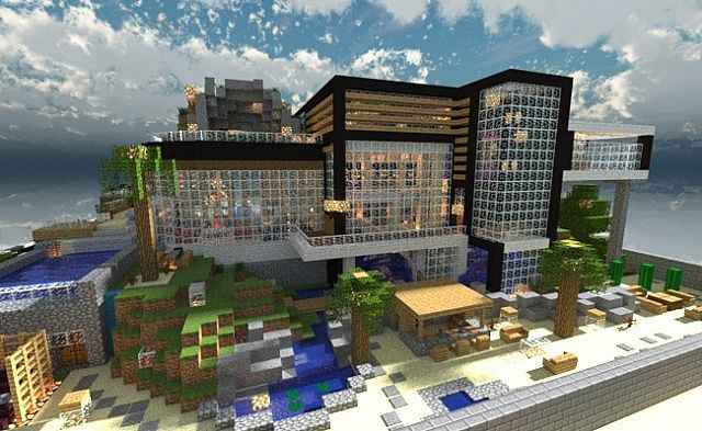  Minecraft 1.4.7   Luxurious Modern House