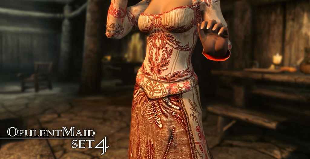  Skyrim  Opulent Maid Outfits v5  Female Only