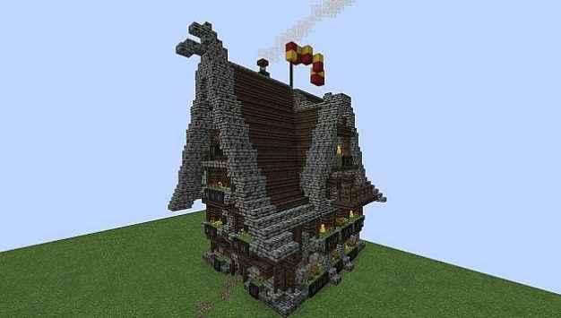  Minecraft 1.5.1  Rustic Medieval House