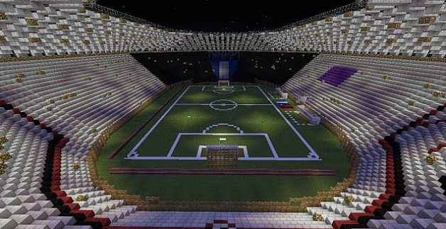 Мод стадион. Футбольный стадион в майнкрафт. Карта стадиона майнкрафт. Football Stadium Minecraft Map.