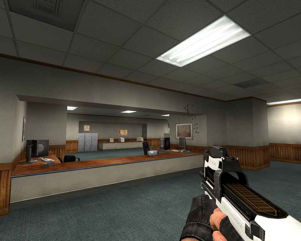  Counter Strike:Source  Hojos White P90