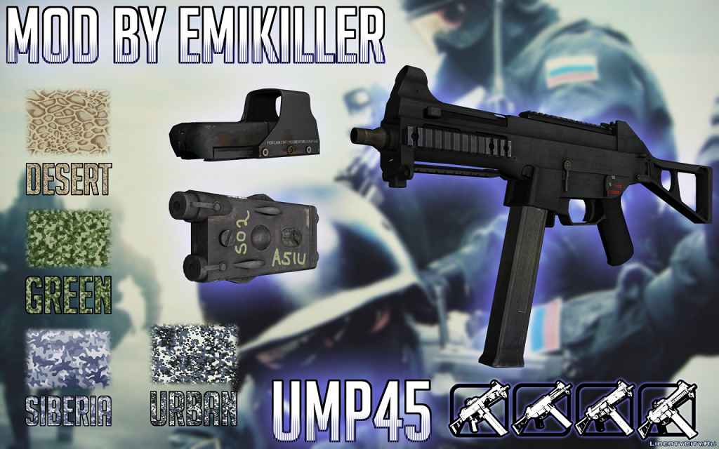  GTA San Andreas  UMP45  Battlefield 3