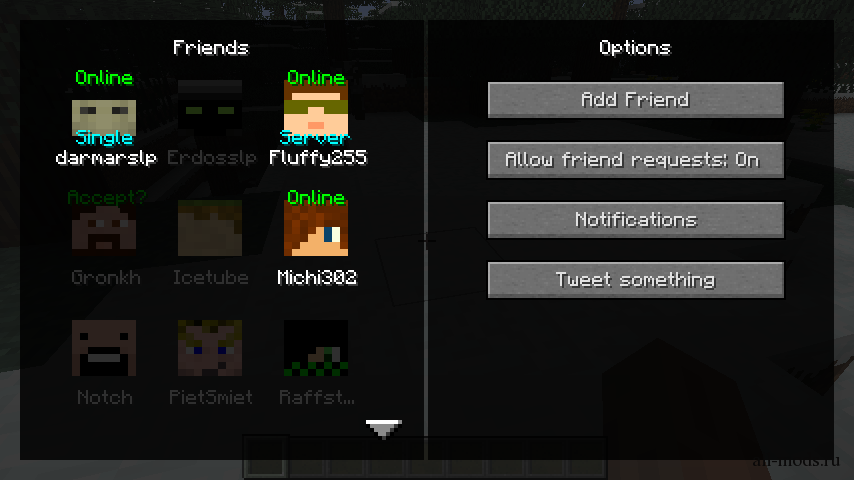  Minecraft 1.6.4  FriendsOverlay /  