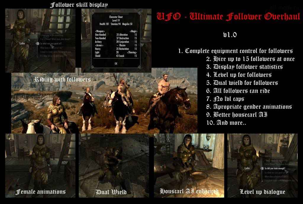  Skyrim    (RUS) / Ultimate Follower Overhaul (UFO)