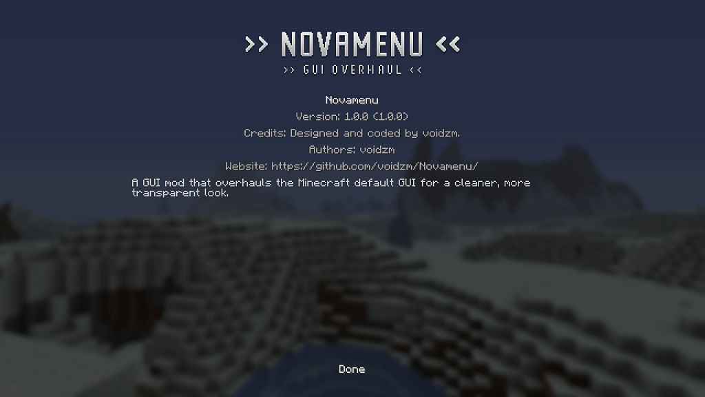 Minecraft 1.6.4  Novamenu /  