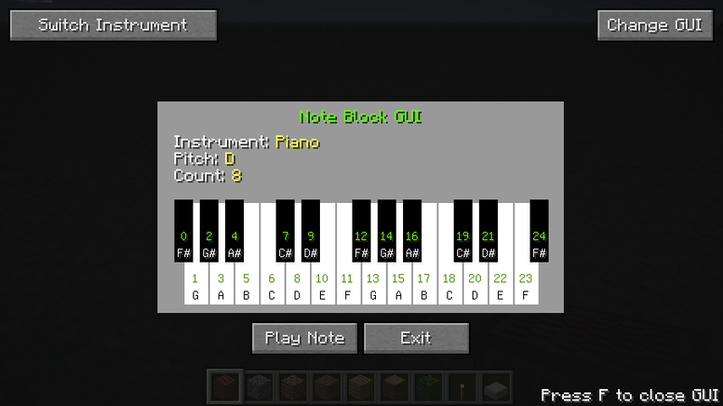 Схемы музыки на нотных блоках в майнкрафт