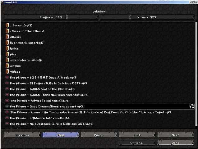  Minecraft 1.7.2  Jukebox