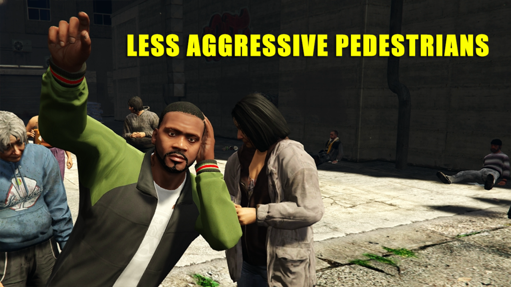  GTA 5     (Less Aggressive Pedestrians)