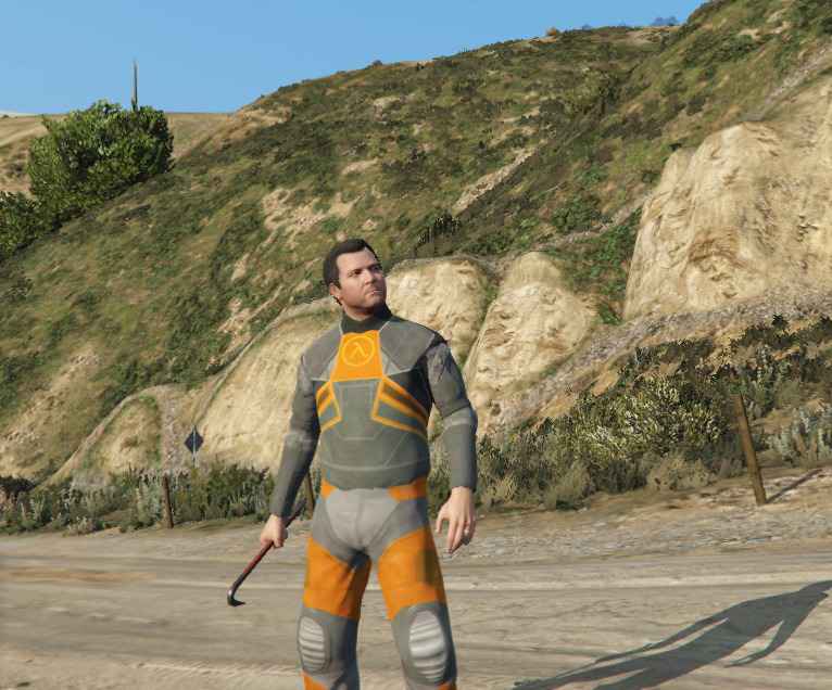 GTA 5    (Half-Life HEV Suit skin for Michael)