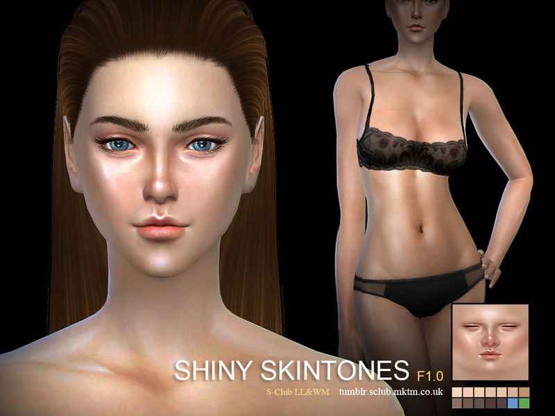  Sims 4    (S-Club ts4 WMLL SHINY Skintones)