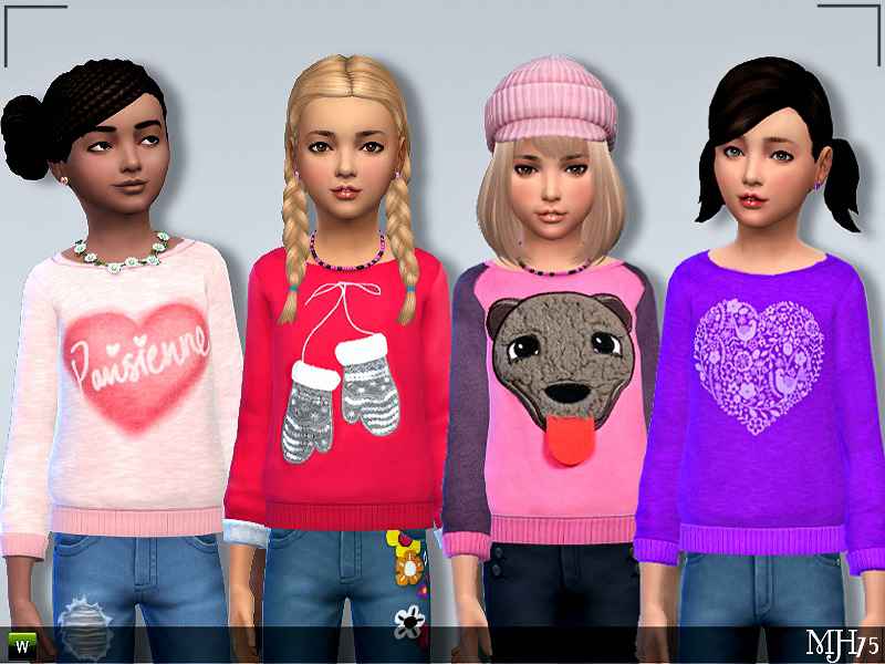  Sims 4      (S4 Sweet Child Sweaters)