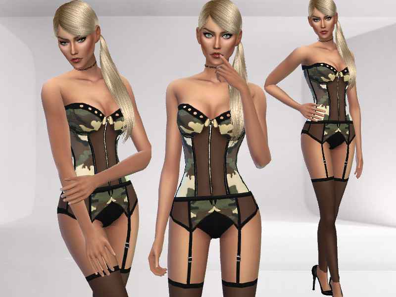 Скачать мод Sims 4 — Камуфляжное белье (Camouflage Lingerie)