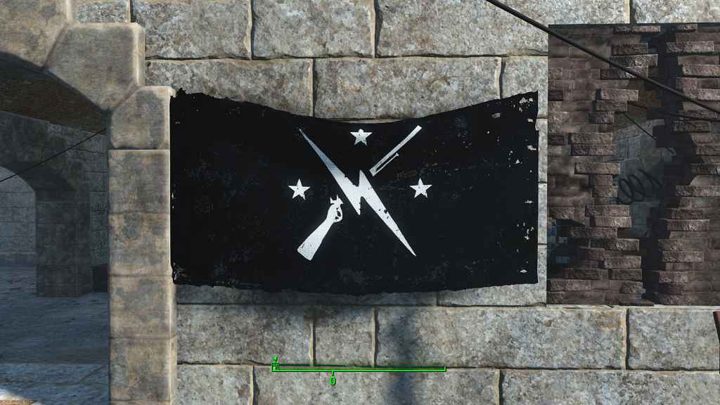 Мод Fallout 4 — Черный флаг Минитменов (Minutemen Flag — Re-Colors)