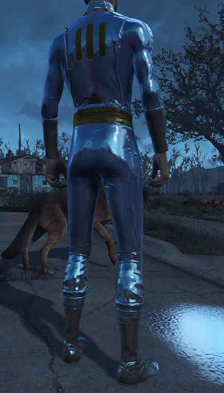 Мод Fallout 4 — Sci-fi ретекстур комбинезона убежища (Sci-Fi Shiny)