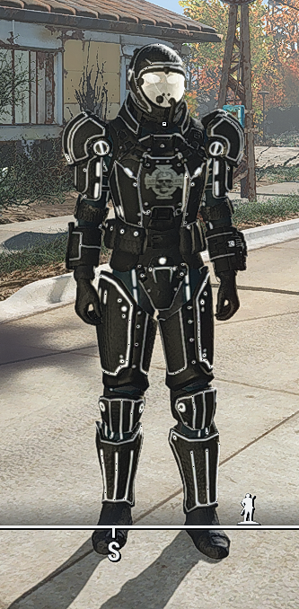 Fallout 4 — Черная стальная боевая броня и летный шлем
