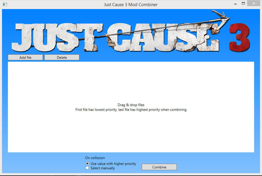 Just Cause 3 — Программа для комбинирования модов