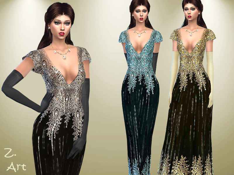 Мод Sims 4 — Элегантное платье