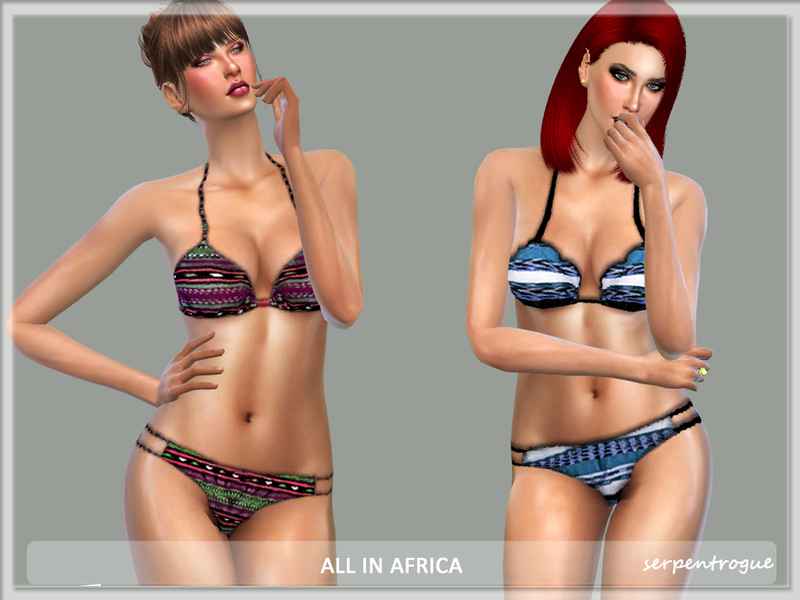 Мод Sims 4 — Белье в африканском стиле