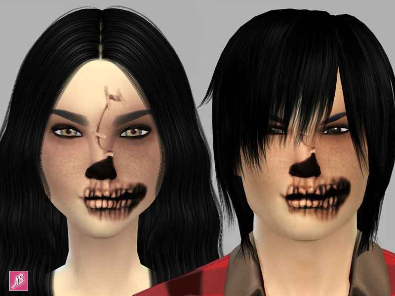 Мод Sims 4 — Halloween Skeleton Face Mask NO2