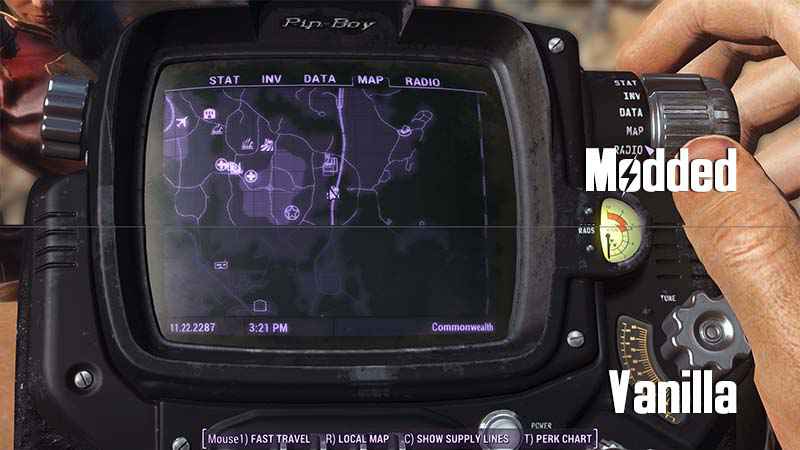 Мод Fallout 4 — Улучшенная карта с дорогами