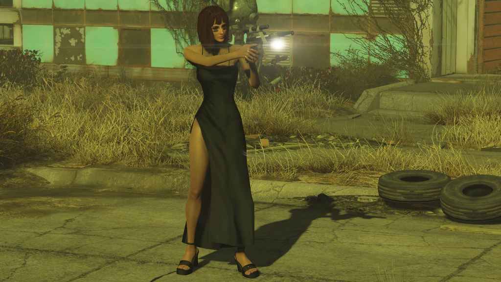 Мод Fallout 4 — Платье с физикой груди (CBBE)